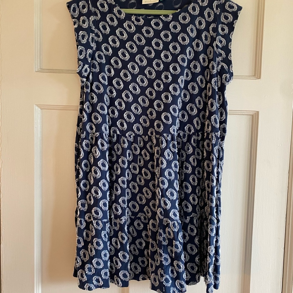 Plus size Anthropologie Navy Textured Mini dress size 1X